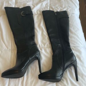 Boots Western Fashion Women's Shoes Breathable High Heels Retro Zipper